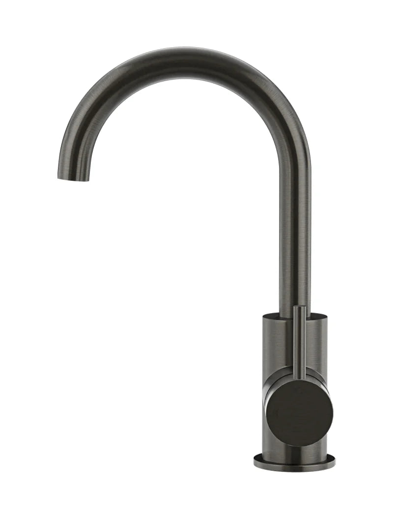 Meir Round Gooseneck Basin Mixer with Cold Start