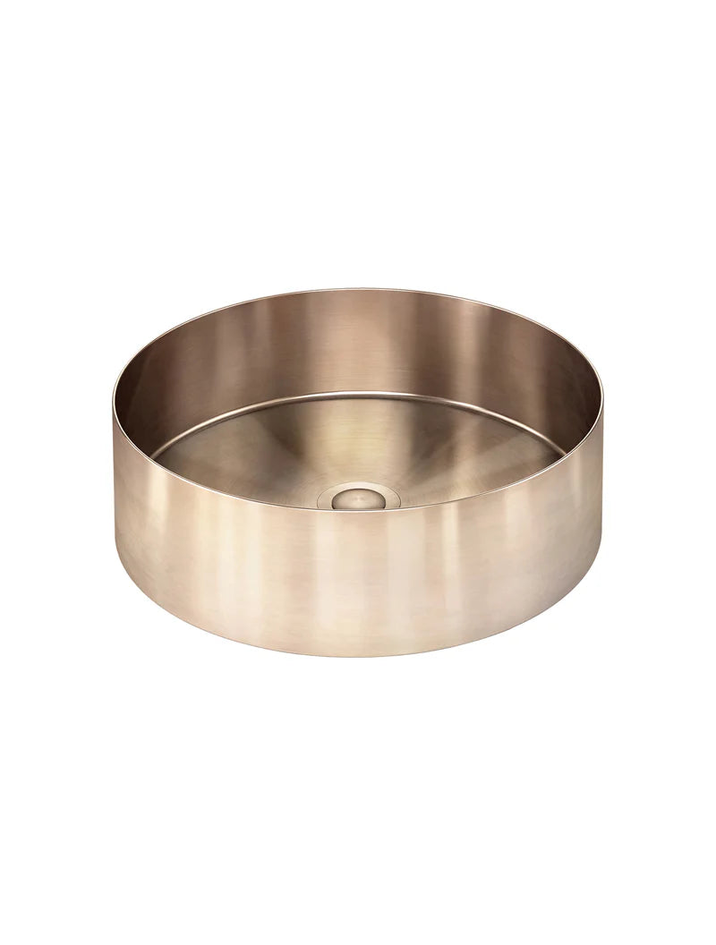 Meir Lavello Round Steel Bathroom Basin 380 x 110