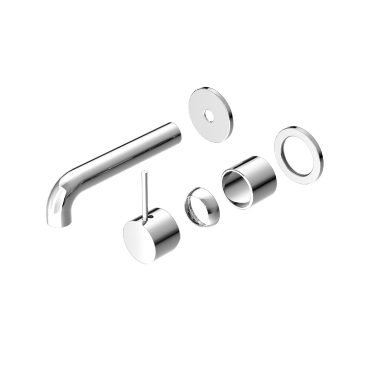 Nero Mecca Wall Basin/Bath Mixer Separate Back Plate Handle Up 120/160/185/230/260mm Trim Kits Only Chrome