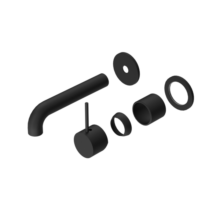 Nero Mecca Wall Basin/Bath Mixer Separate Back Plate Handle Up 120/160/185/230/260mm Trim Kits Only Matte Black