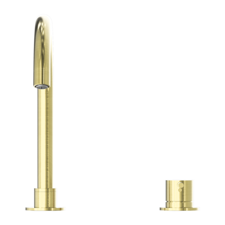 Nero Mecca Hob Basin Mixer Round Swivel Spout
