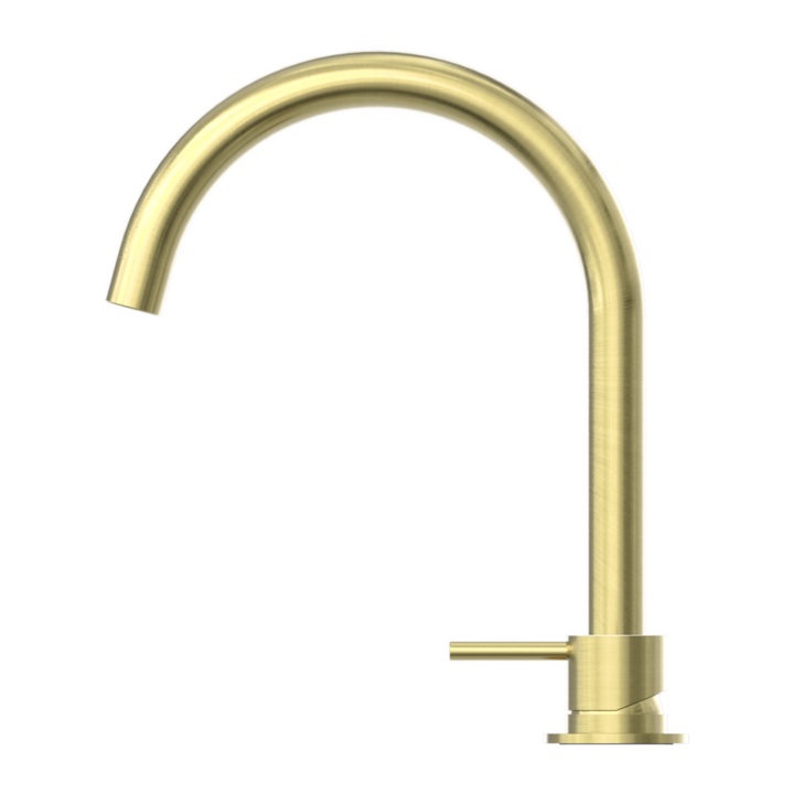 Nero Mecca Hob Basin Mixer Round Swivel Spout