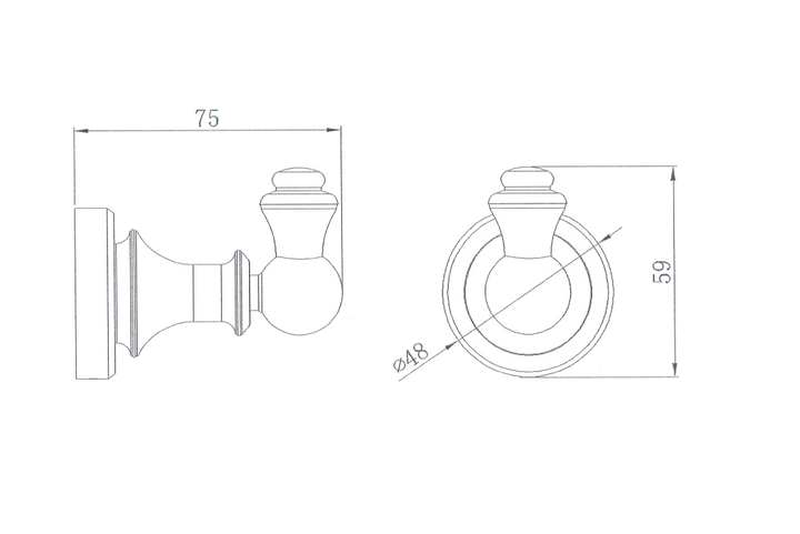 Modern National Medoc Single Robe Hook