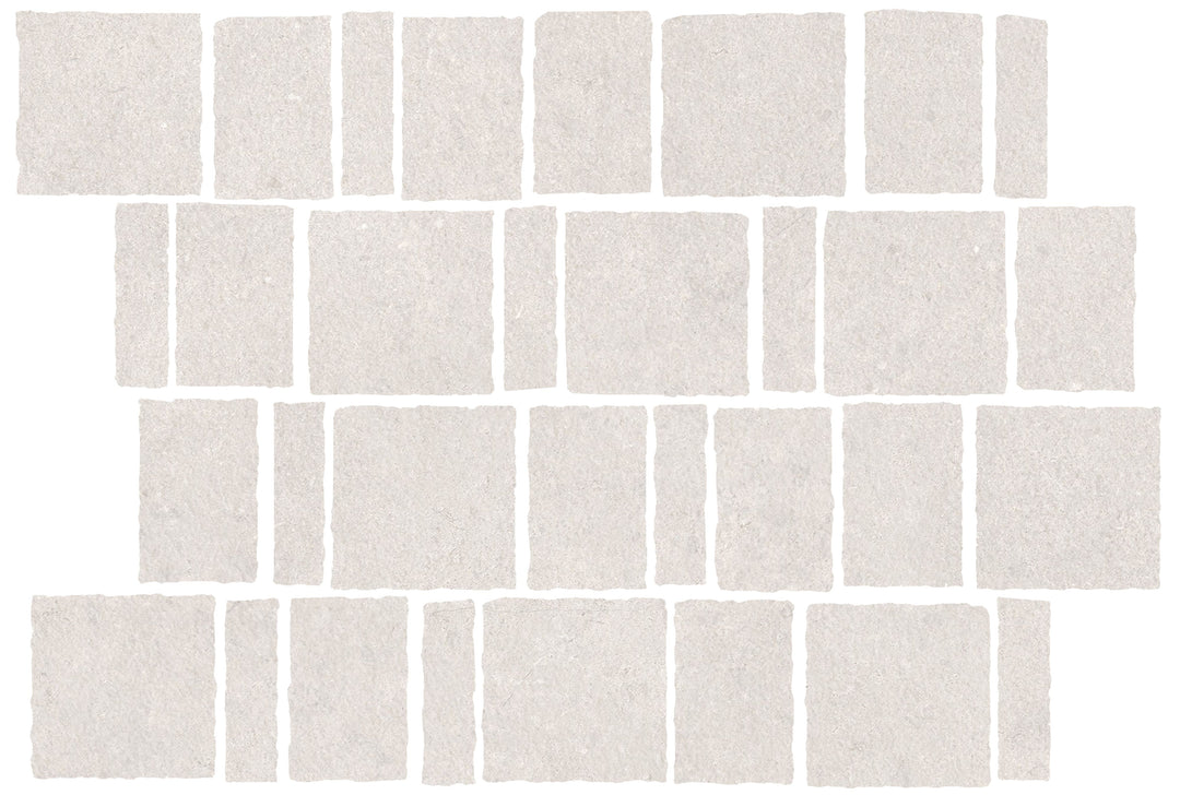 Luna Collection Stone &amp; Terrazzo Look Porcelain Tiles - White