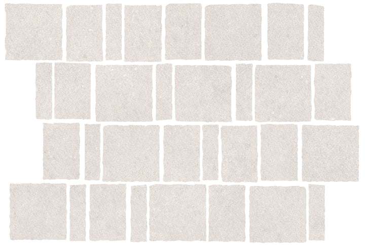 Luna Collection Stone &amp; Terrazzo Look Porcelain Tiles - White
