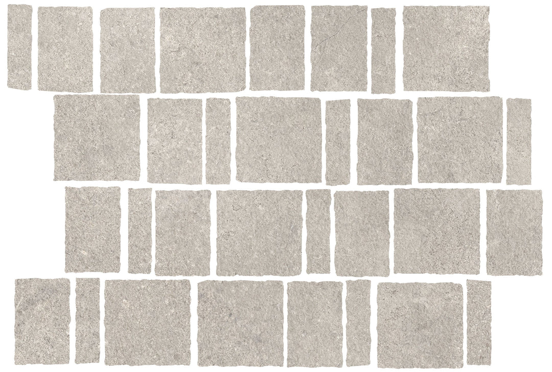 Luna Collection Stone &amp; Terrazzo Look Porcelain Tiles - Grey