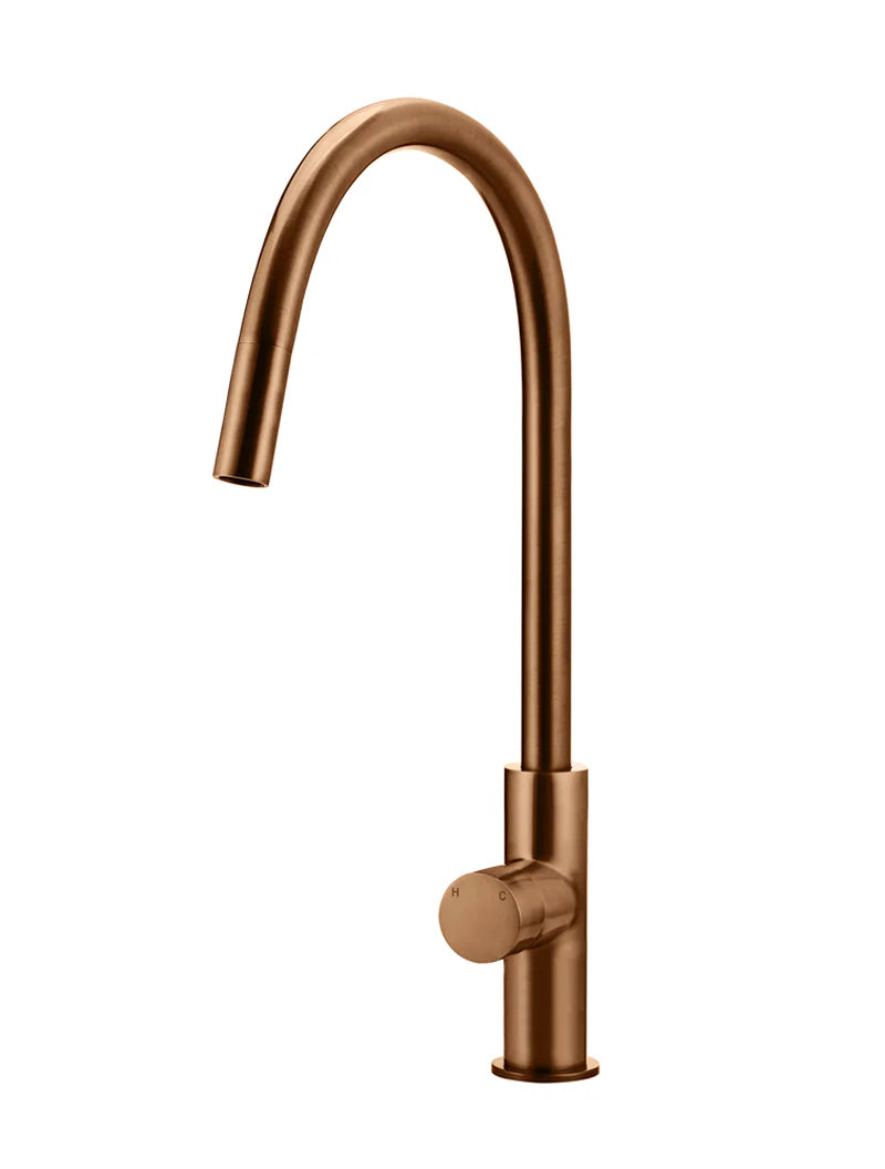 Meir Round Pinless Piccola Pull Out Kitchen Mixer Tap
