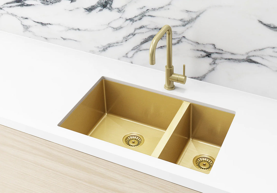 Meir Lavello Kitchen Sink - One and Half Bowl