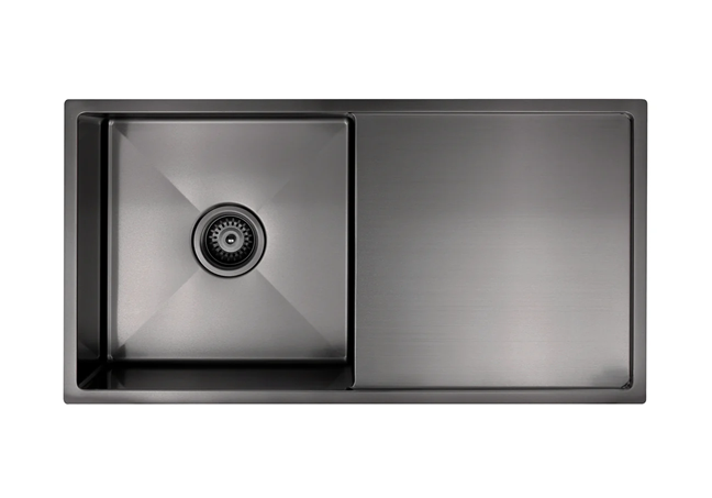 Meir Lavello Kitchen Sink - Single Bowl & Drainboard 840 x 440 - PVD