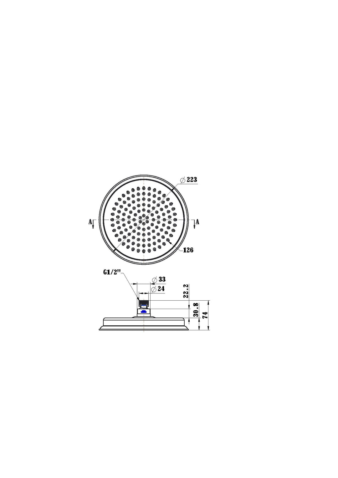 Modern National Montpellier Shower Head