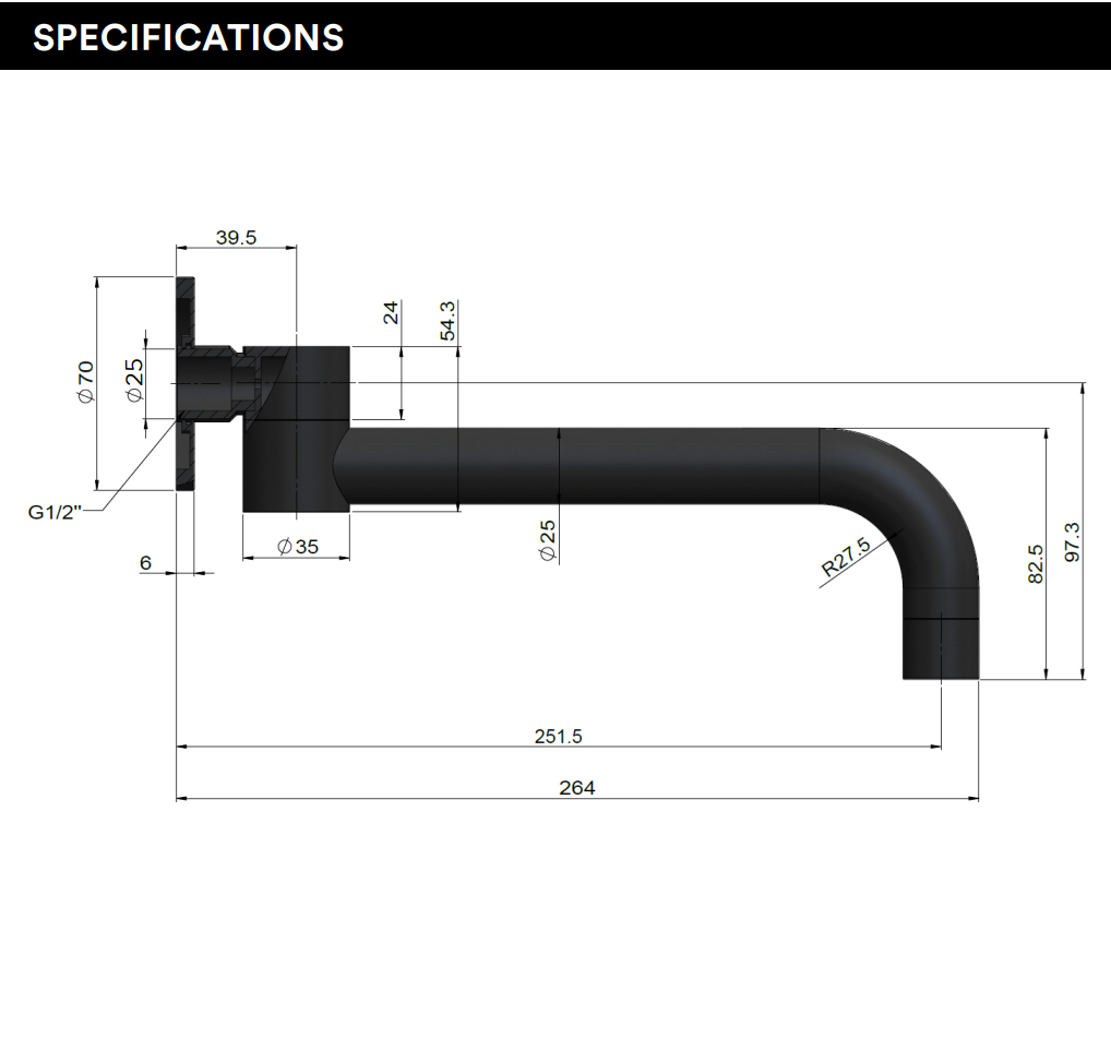 Meir Round Swivel Wall Spout