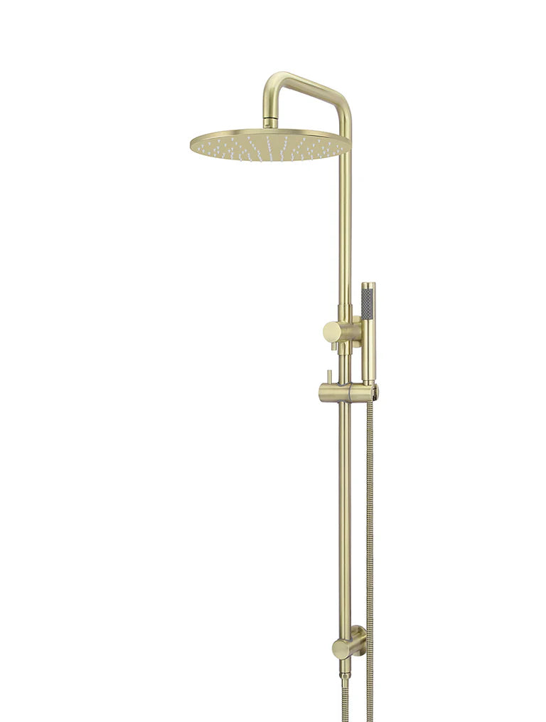 Meir Round Combination Shower Rail, 200mm Rose, Single Function Hand Shower