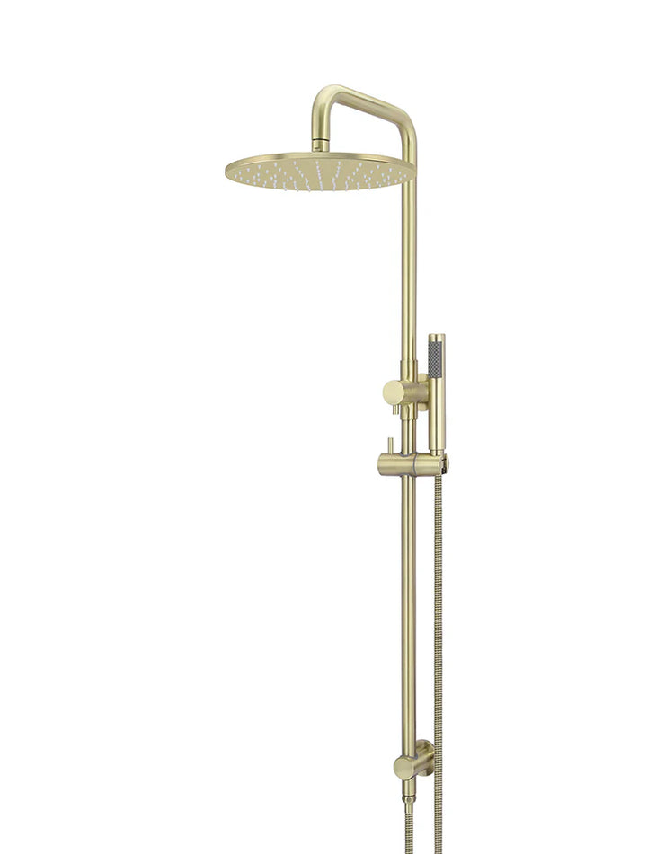 Meir Round Combination Shower Rail, 200mm Rose, Single Function Hand Shower