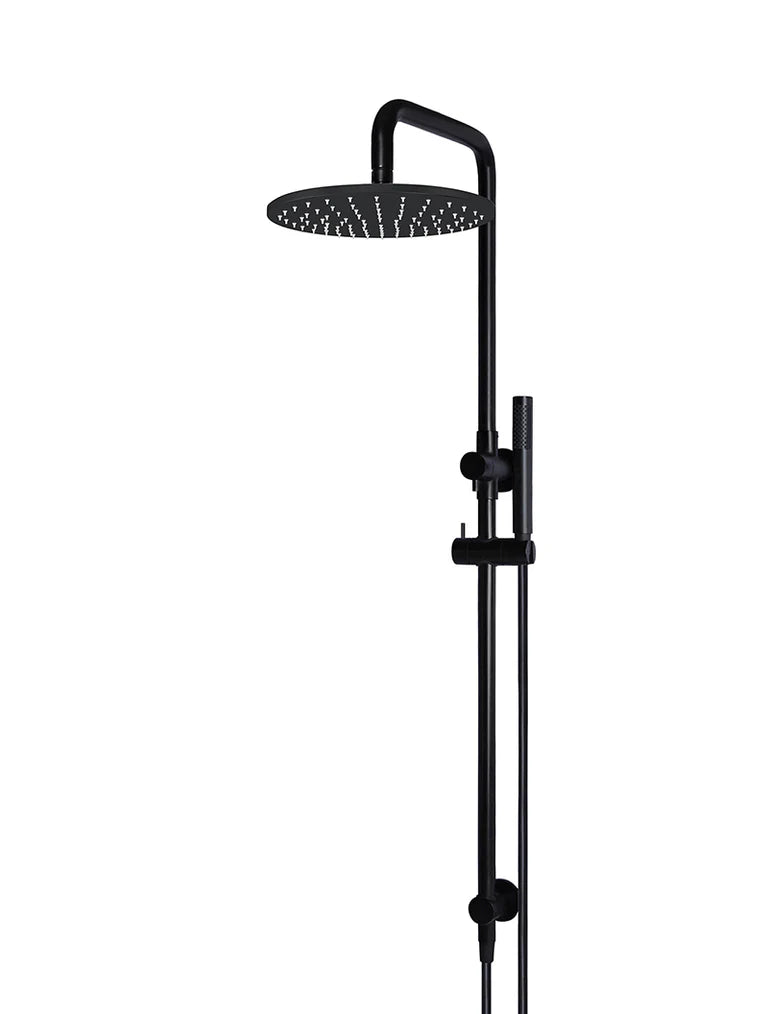 Meir Round Combination Shower Rail, 200mm Rose, Single Function Hand Shower