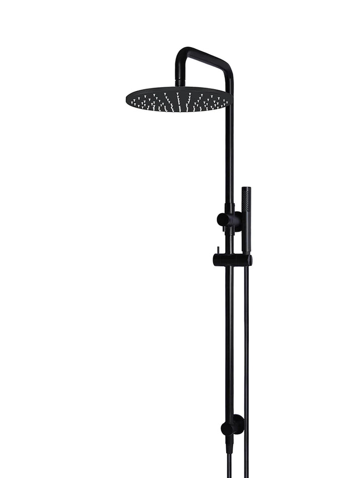 Meir Round Combination Shower Rail, 200mm Rose, Single Function Hand Shower