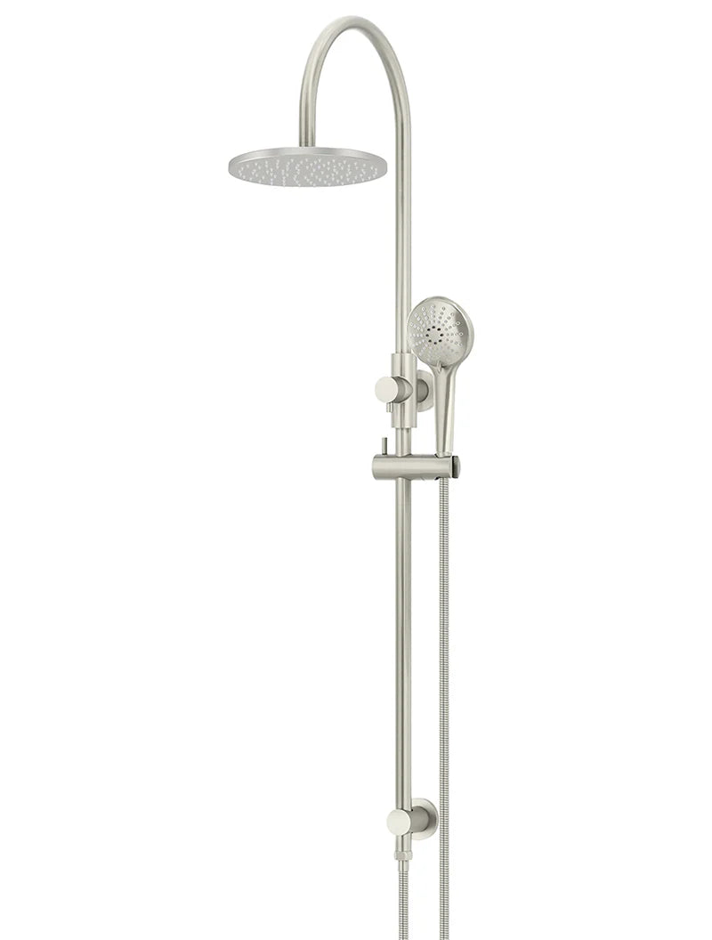 Meir Round Gooseneck Shower Set With 200mm/300mm Rose, One/Three-Function Hand Shower