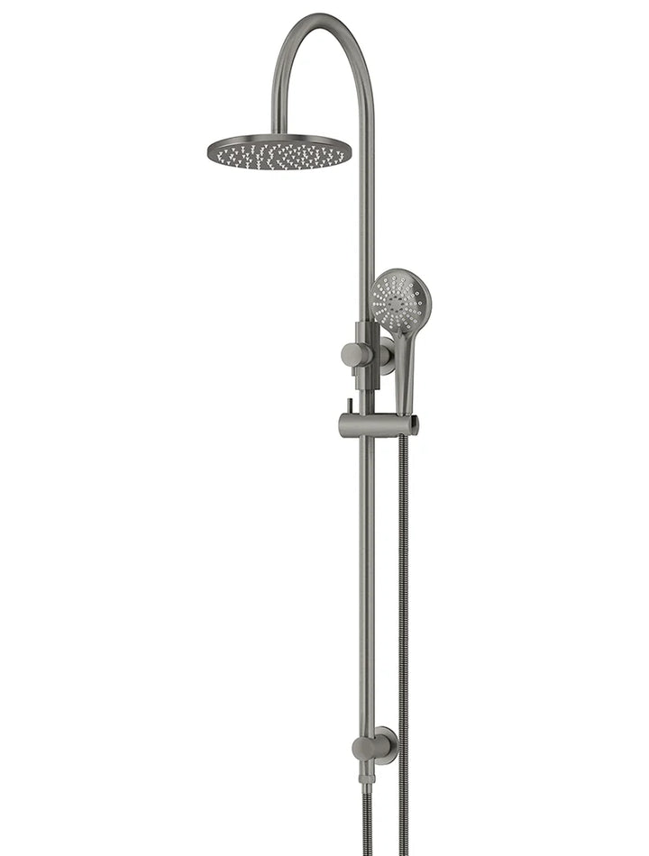 Meir Round Gooseneck Shower Set With 200mm/300mm Rose, One/Three-Function Hand Shower