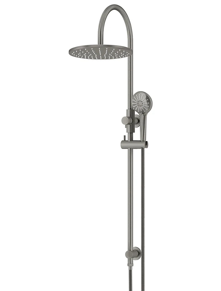 Meir Round Gooseneck Shower Set With 200mm/300mm Rose, One/Three-Function Hand Shower