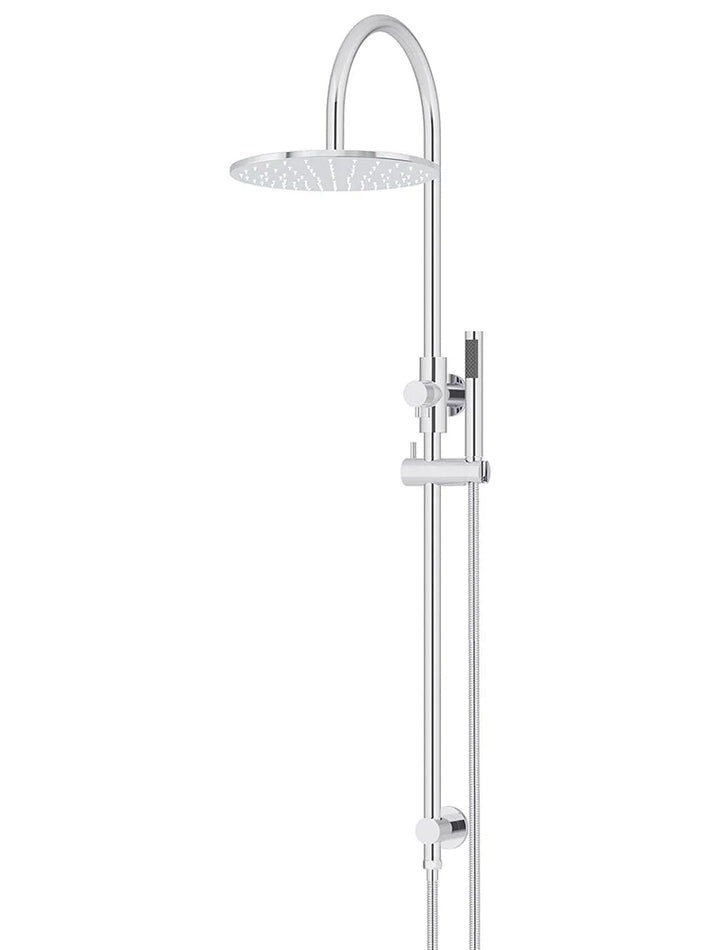Meir Round Gooseneck Shower Set With 200mm/300mm Rose, One/Three-Function Hand Shower