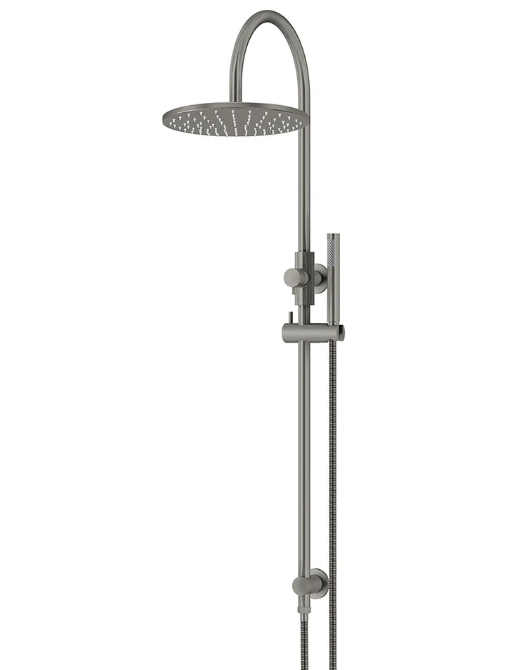 Meir Round Gooseneck Shower Set With 200mm/300mm Rose, One/Three-Function Hand Shower