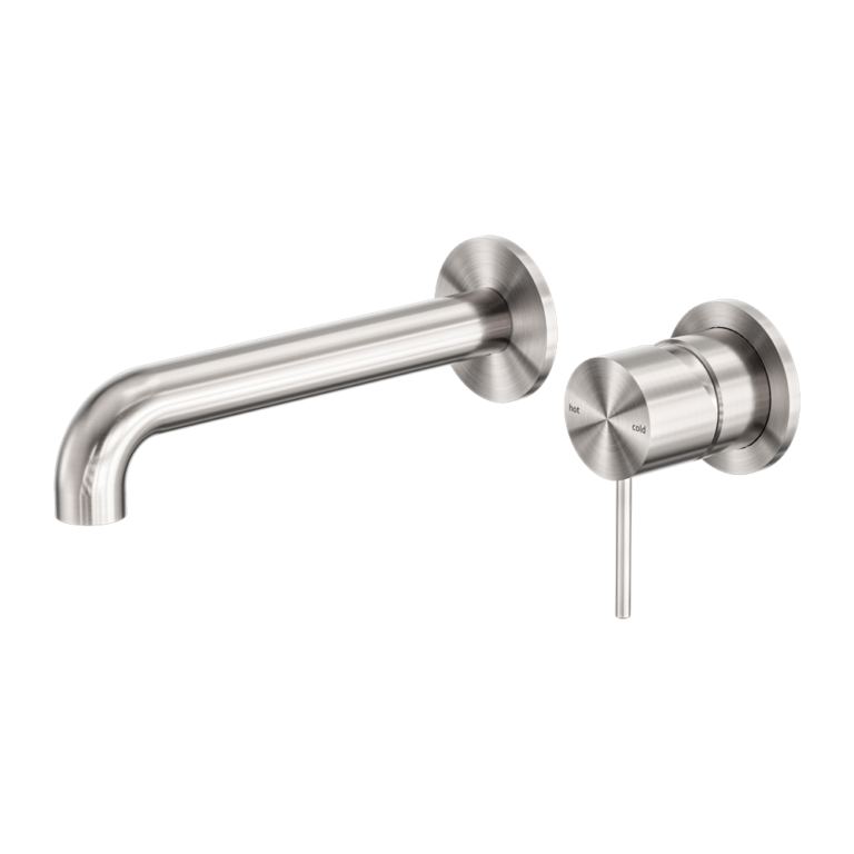 Mecca Wall Basin/Bath Mixer Separate Back Plate 120/160/185/230/260mm Brushed Nickel