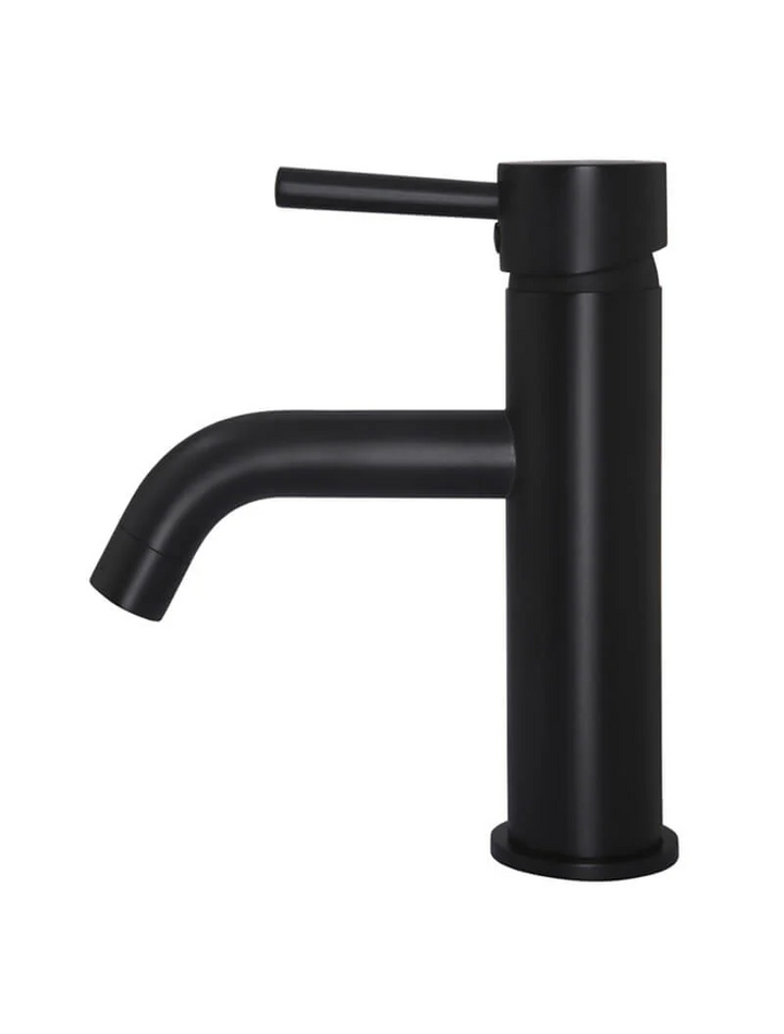 Meir Round Curved Basin Mixer Matte Black