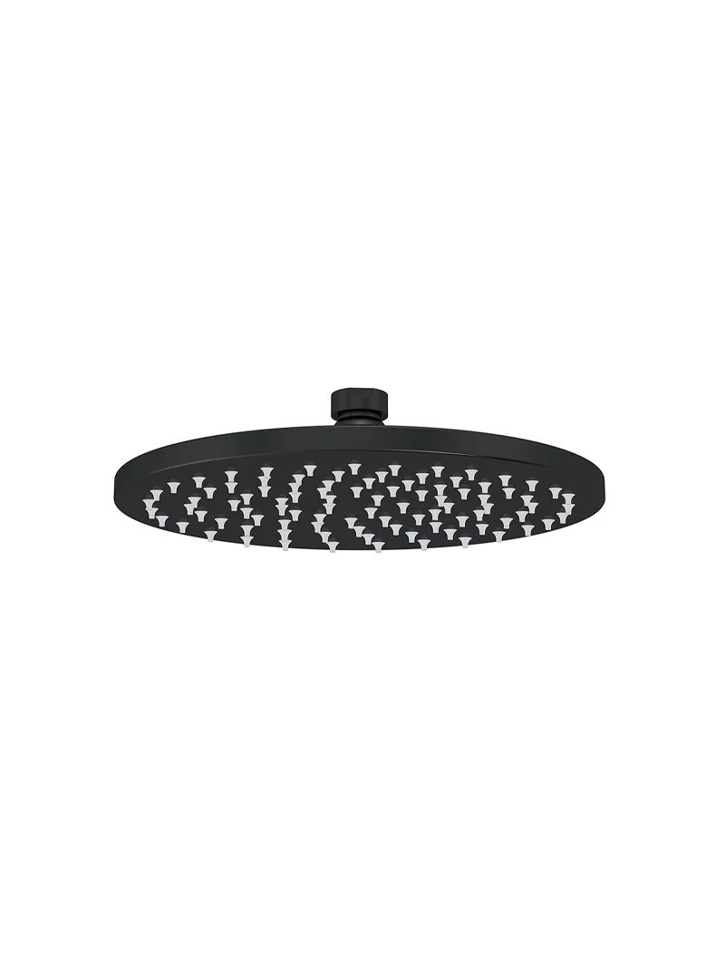 Meir Round Shower Rose 200mm Matte Black