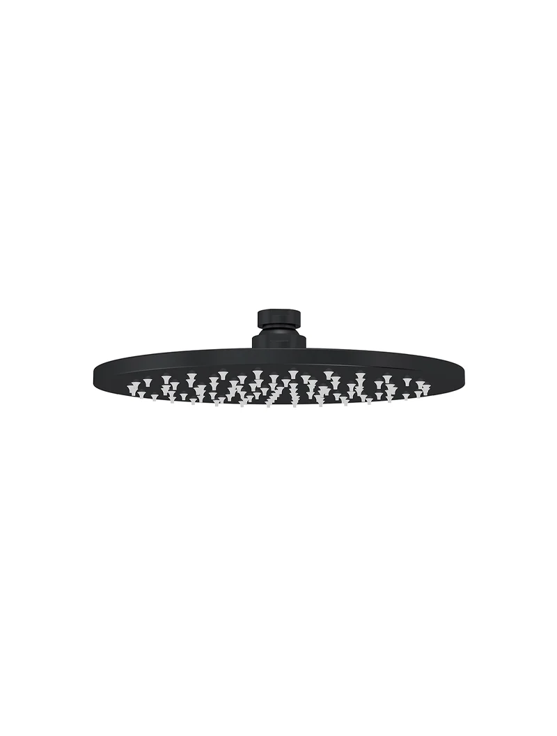 Meir Round Shower Rose 200mm Matte Black