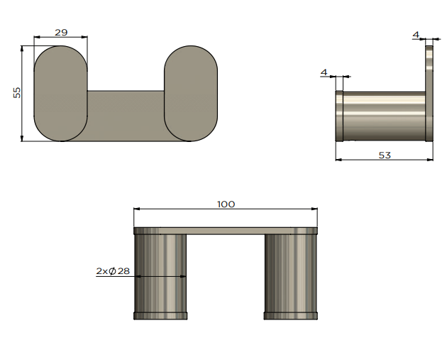 Meir Curvaé Double Robe Hook