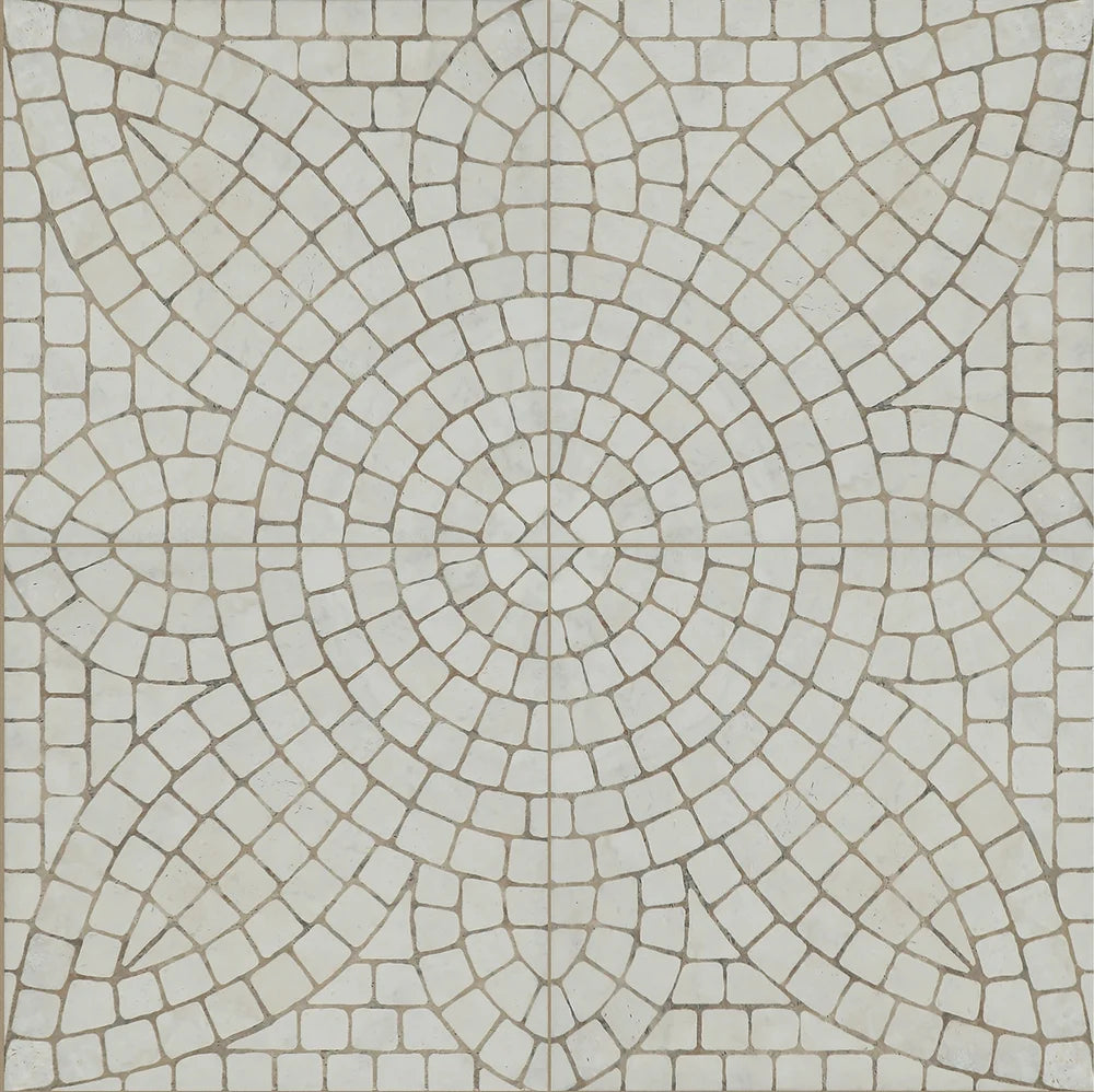 Mikron Delos White Textured Tile 200x200mm