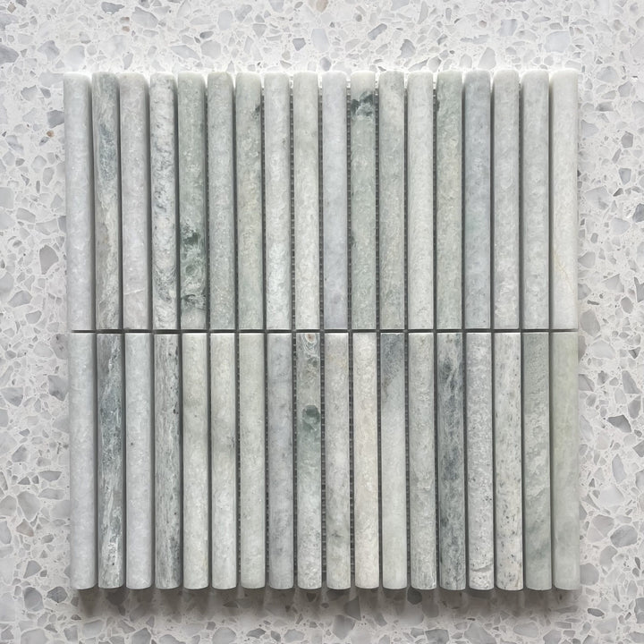 Ming Green Honed Mini Flutes Mosaic