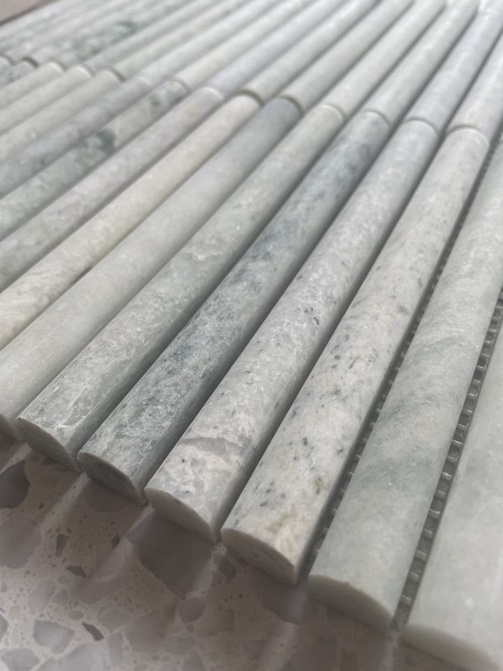 Ming Green Honed Mini Flutes Mosaic