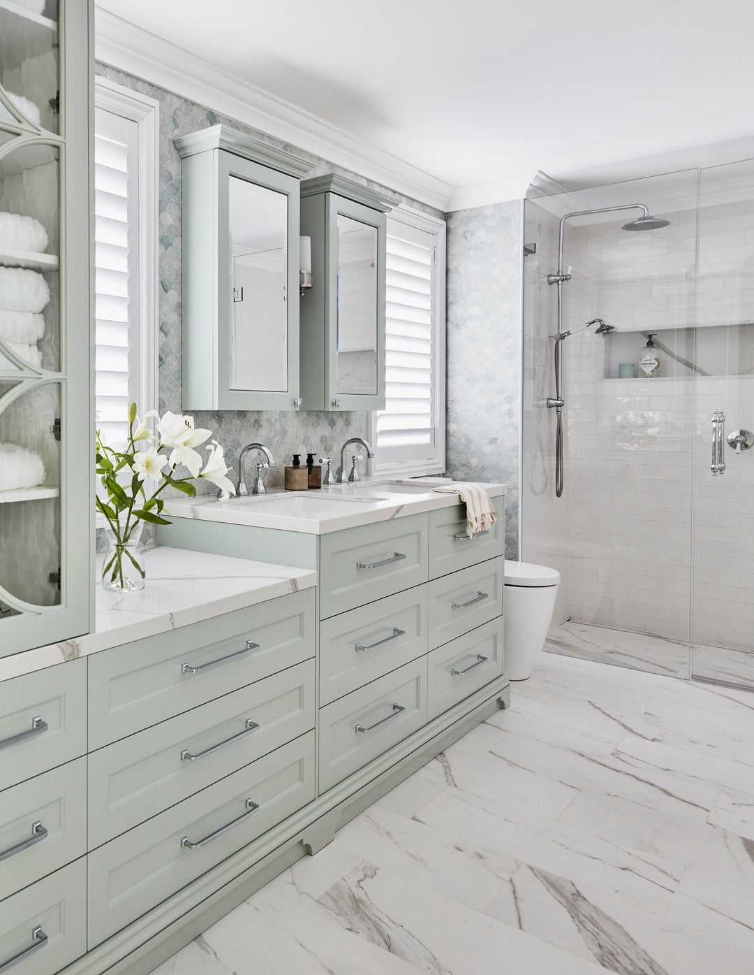 Ming Green Fan Mosaic