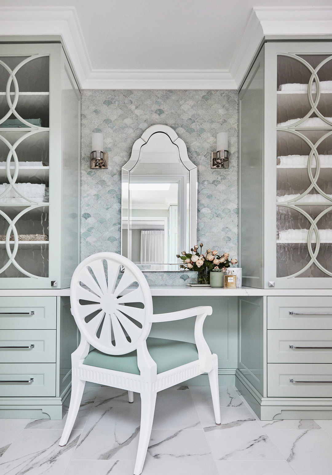 Ming Green Fan Mosaic