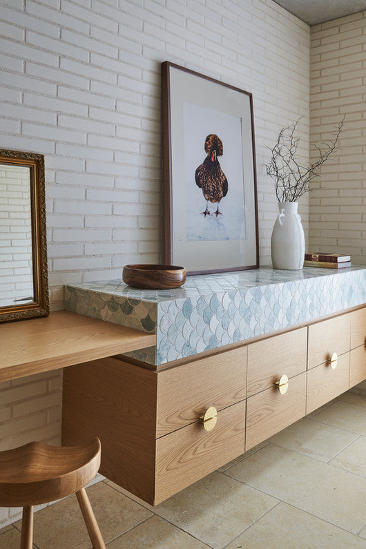 Ming Green Fan Mosaic