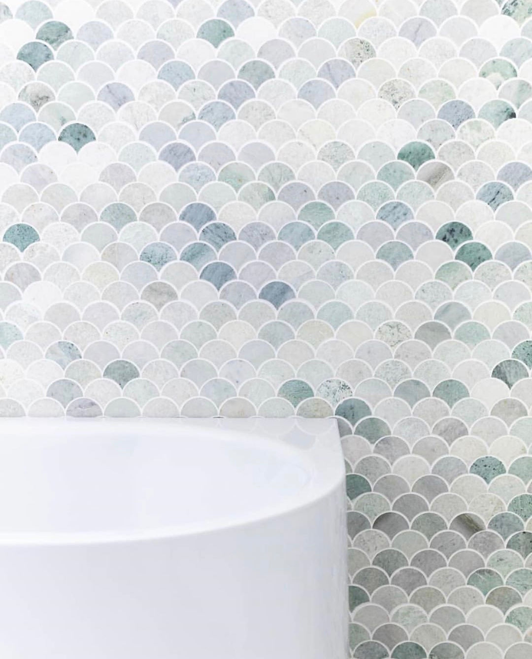 Ming Green Fan Mosaic