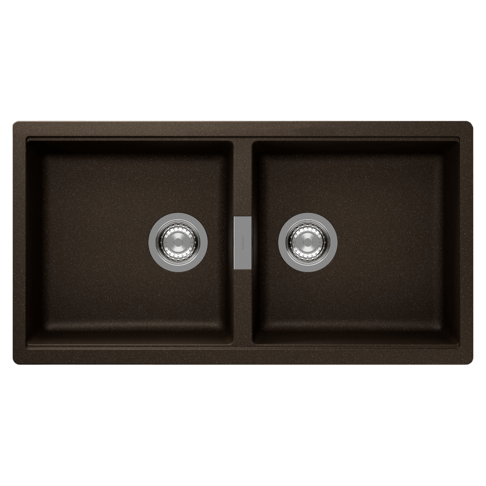 Abey Schock Horizont Double Bowl Undermount Bronze