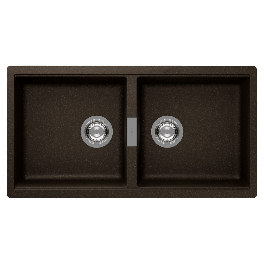 Abey Schock Horizont Double Bowl Undermount Bronze