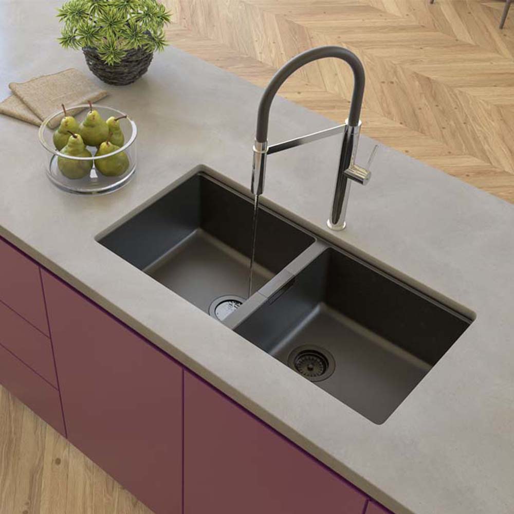 Abey Schock Double Bowl Undermount Stone