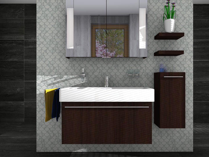 Nordic Carrara Fan Fishscale Matt 80mm