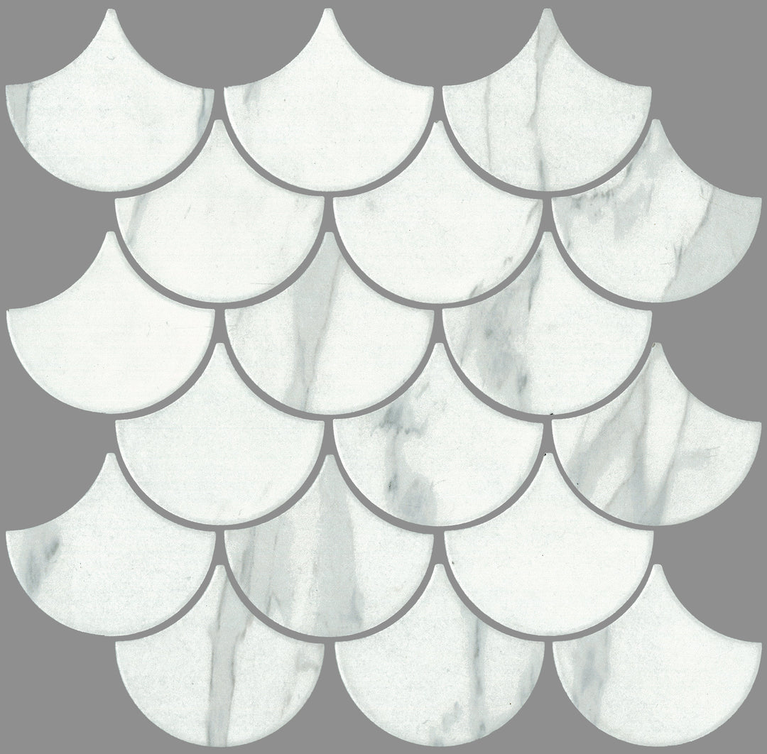 Nordic Carrara Fan Fishscale Matt 80mm