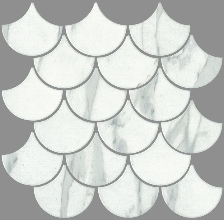 Nordic Carrara Fan Fishscale Matt 80mm