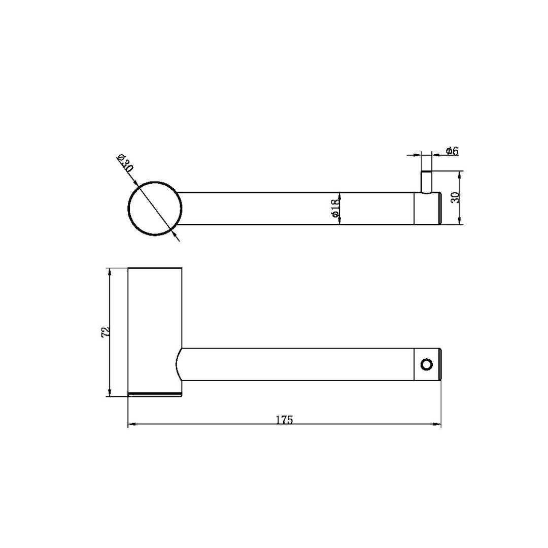 Nero Zen Toilet Roll Holder Brushed Nickel
