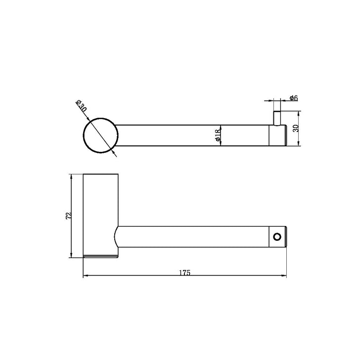 Nero Zen Toilet Roll Holder Brushed Nickel