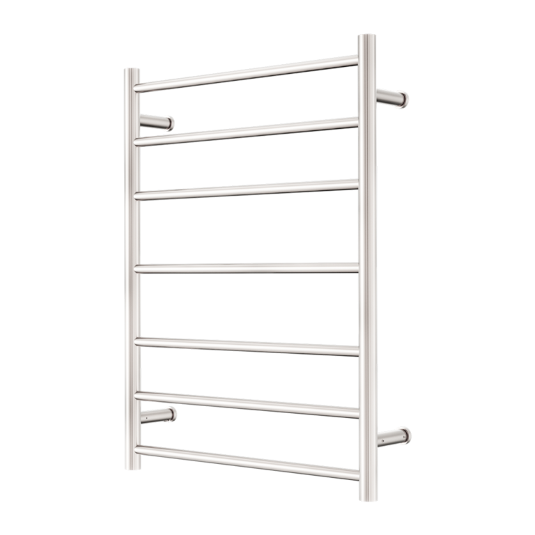 Nero Mecca 240V 7 Bar Heated Towel Ladder Brushed Nickel