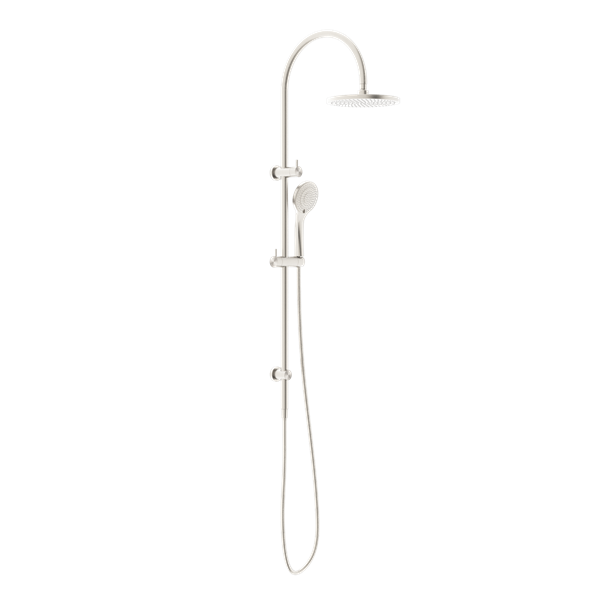 Nero Mecca Twin Shower With Air Shower Brushed Nickel