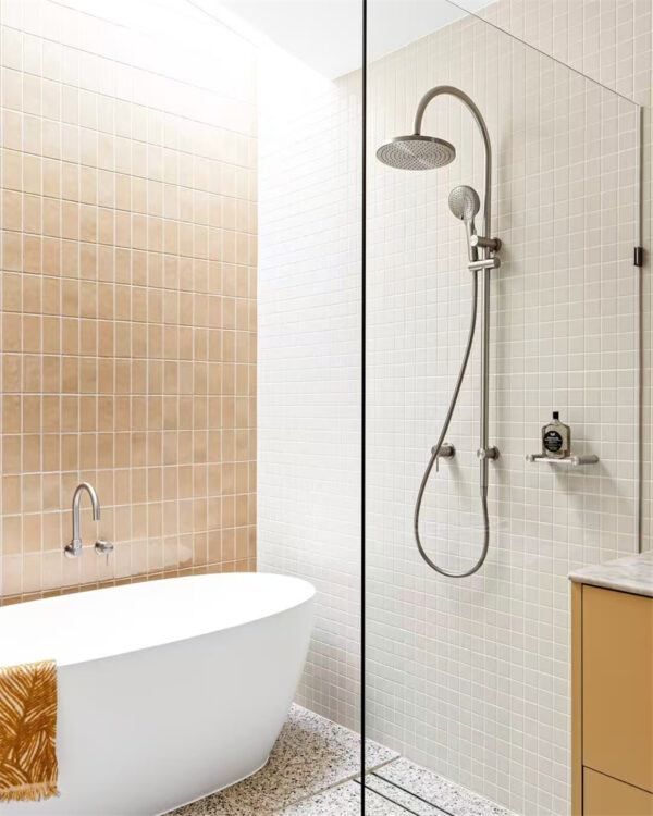 Nero Mecca Twin Shower With Air Shower Brushed Nickel