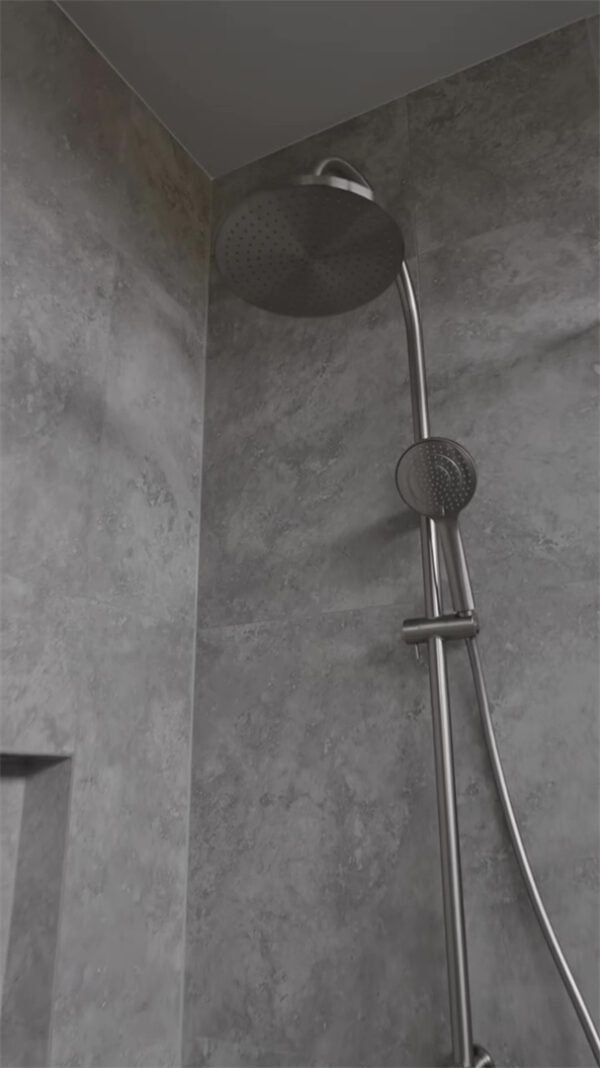 Nero Mecca Twin Shower With Air Shower Brushed Nickel
