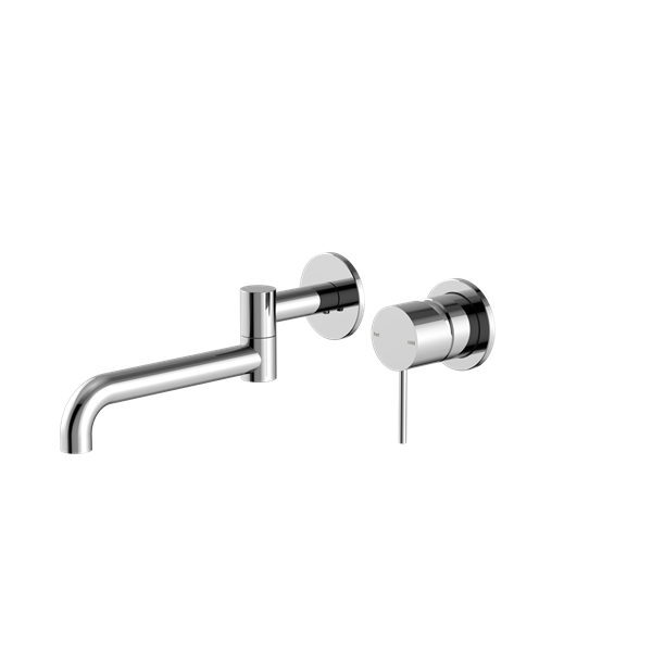 Nero Mecca Wall Basin/Bath Mixer Swivel Spout 225mm