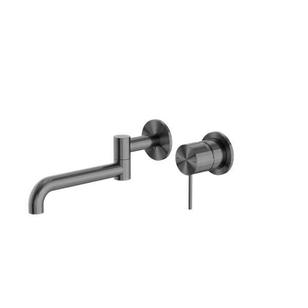 Nero Mecca Wall Basin/Bath Mixer Swivel Spout 225mm